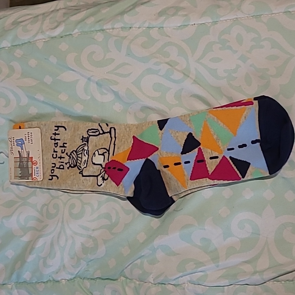 Blue Q You Crafty B*tch - funny Women's Crew Sock NWT